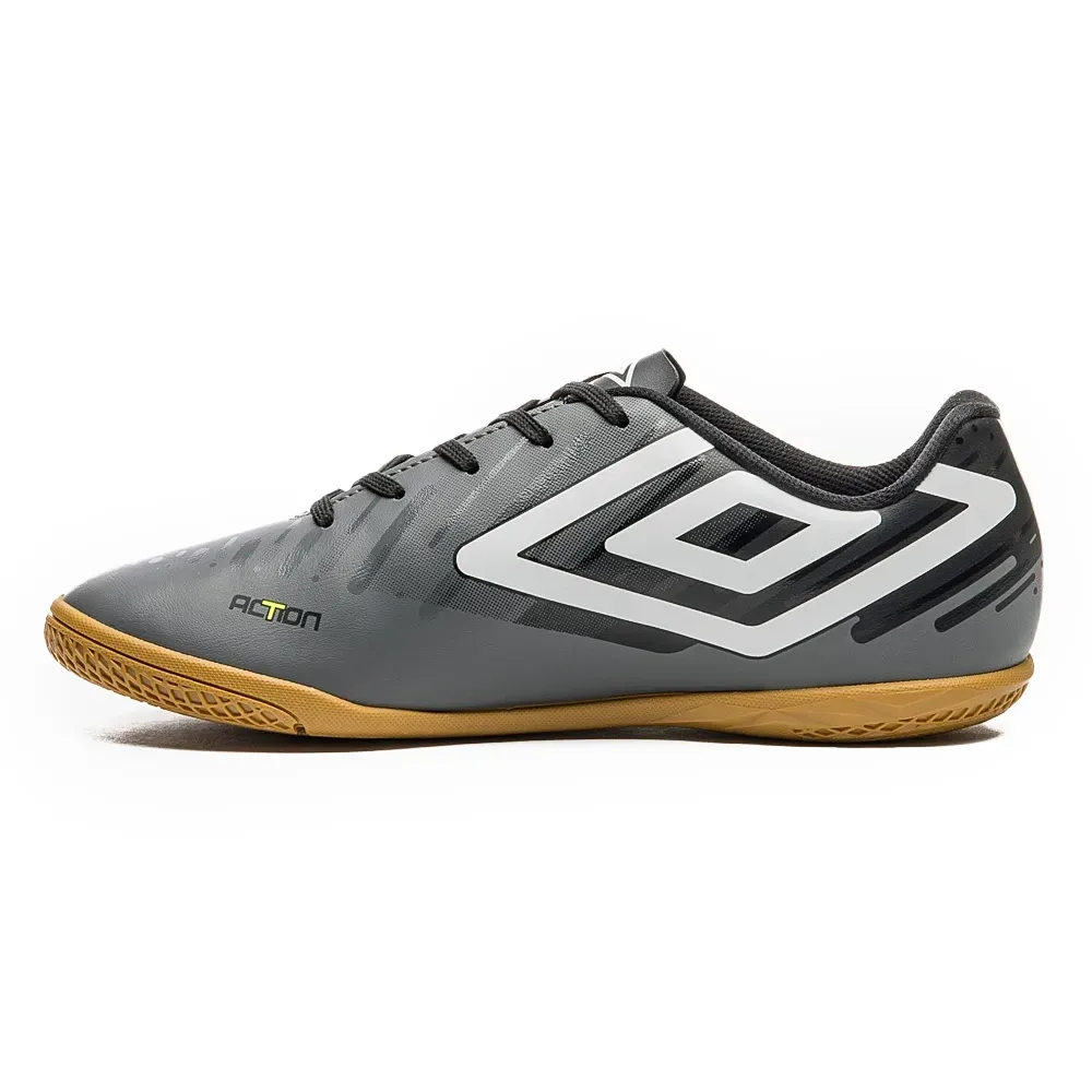 Umbro Chuteira ACTION U01FB00250-812 GrafitePretoBranco Sint -4-